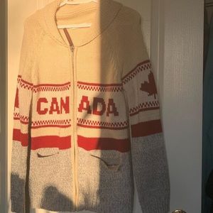 Canada zip up cardigan